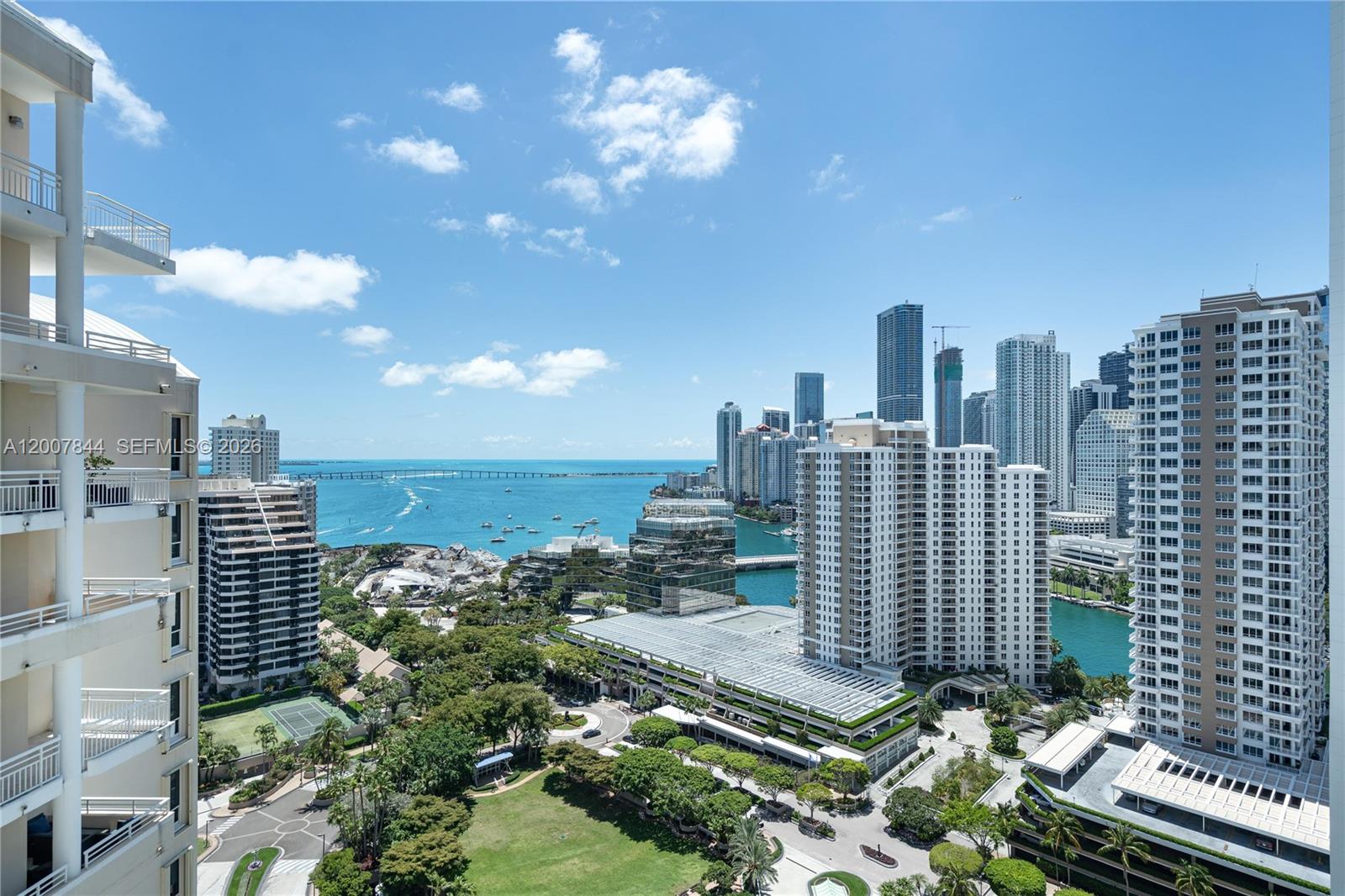 888 Brickell Key Drive, Unit 2602 Miami, FL 33131 - Photo 18 of 29 a city view with tall buildings