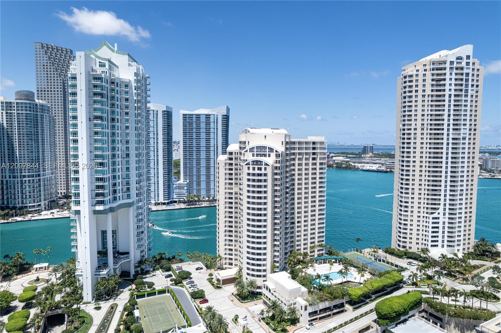 888 Brickell Key Drive, Unit 2602 Miami, FL 33131 - Photo 26 of 29 a view of a city with tall buildings
