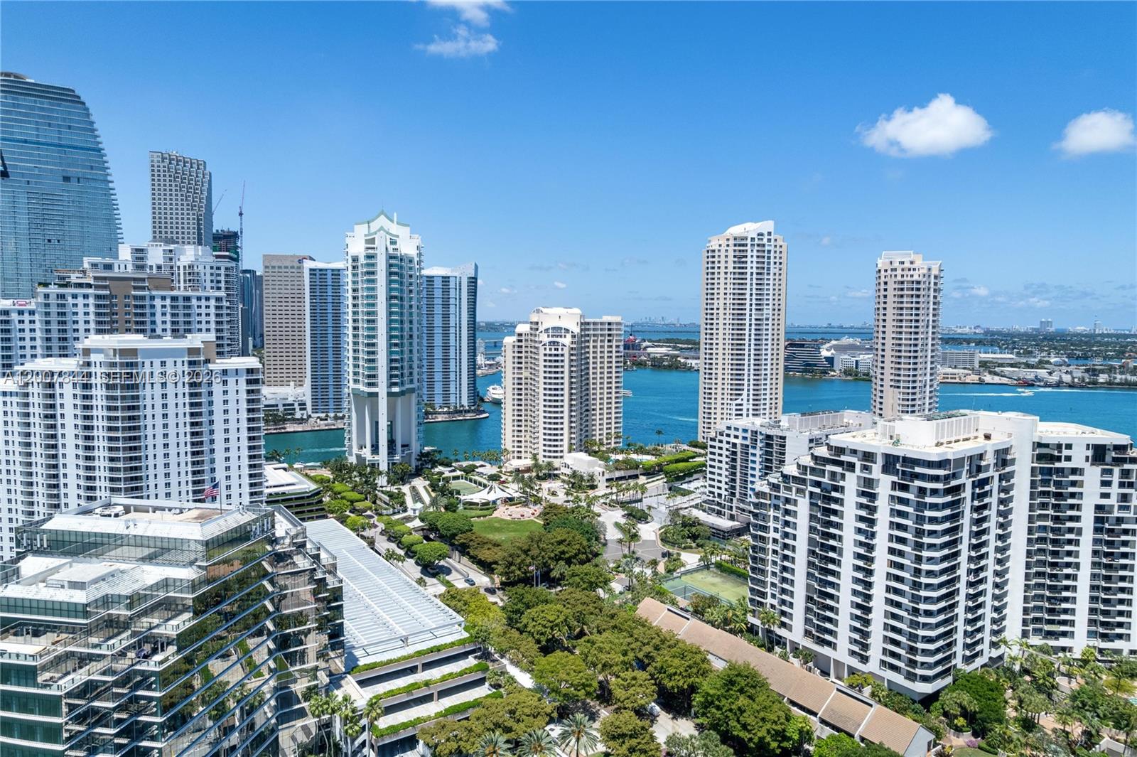 888 Brickell Key Drive, Unit 2602 Miami, FL 33131 - Photo 28 of 29 a view of a city with tall buildings