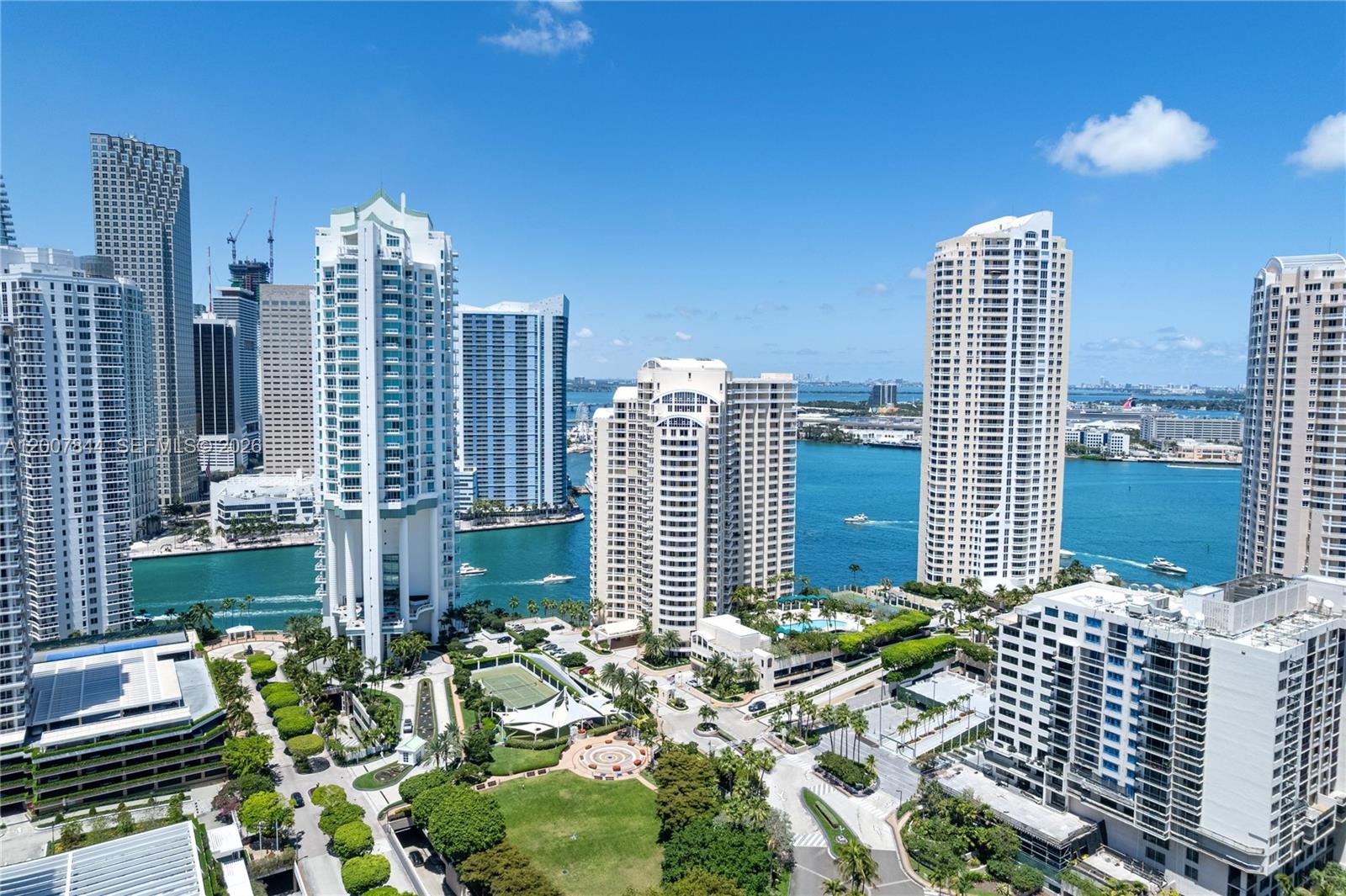 888 Brickell Key Drive, Unit 2602 Miami, FL 33131 - Photo 29 of 29 a view of a city with tall buildings