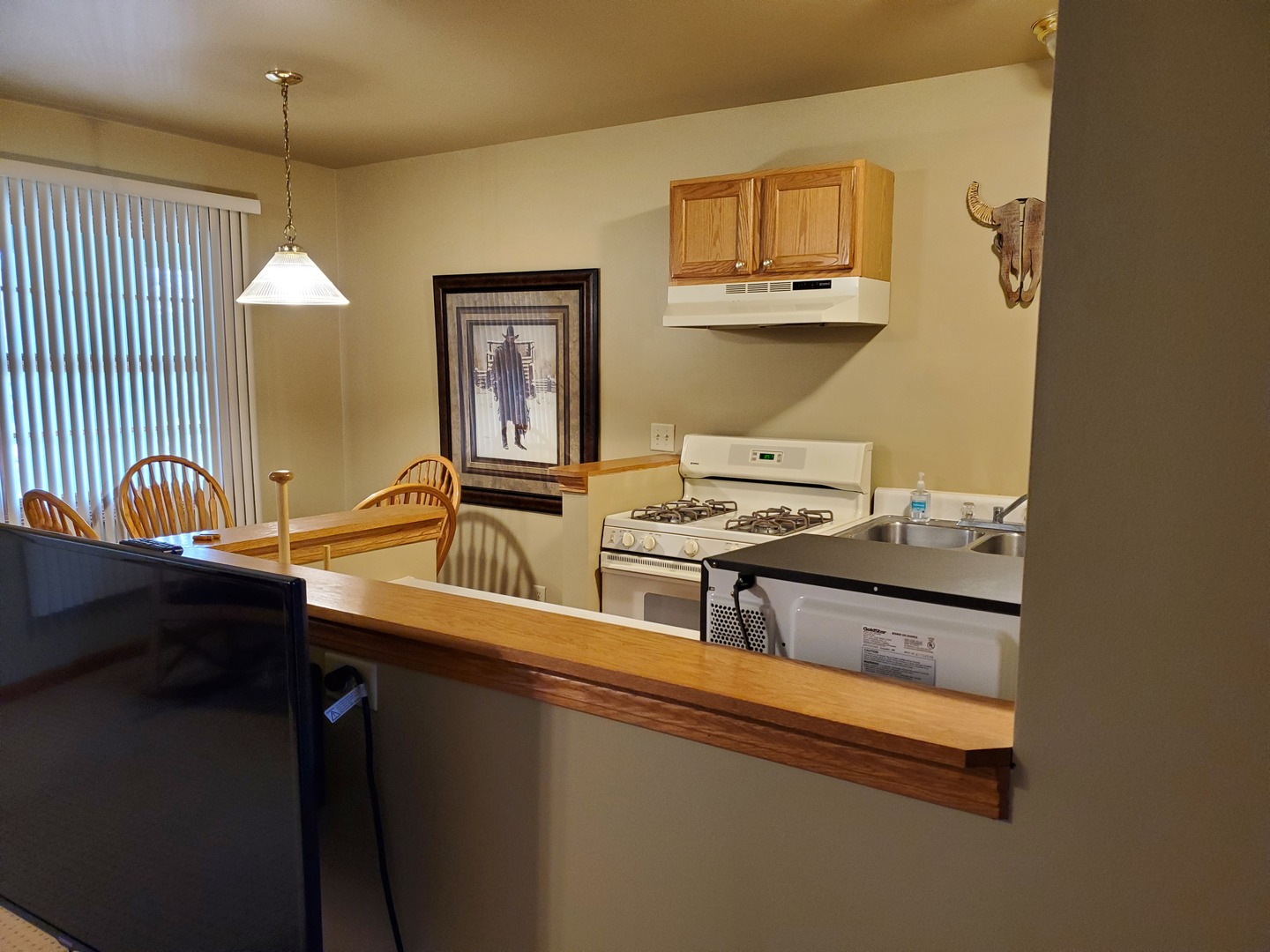 325 South Clark Street, Unit 2C Utica, IL 61373 - Photo 3 of 22 a kitchen with stainless steel appliances granite countertop a sink stove and cabinets