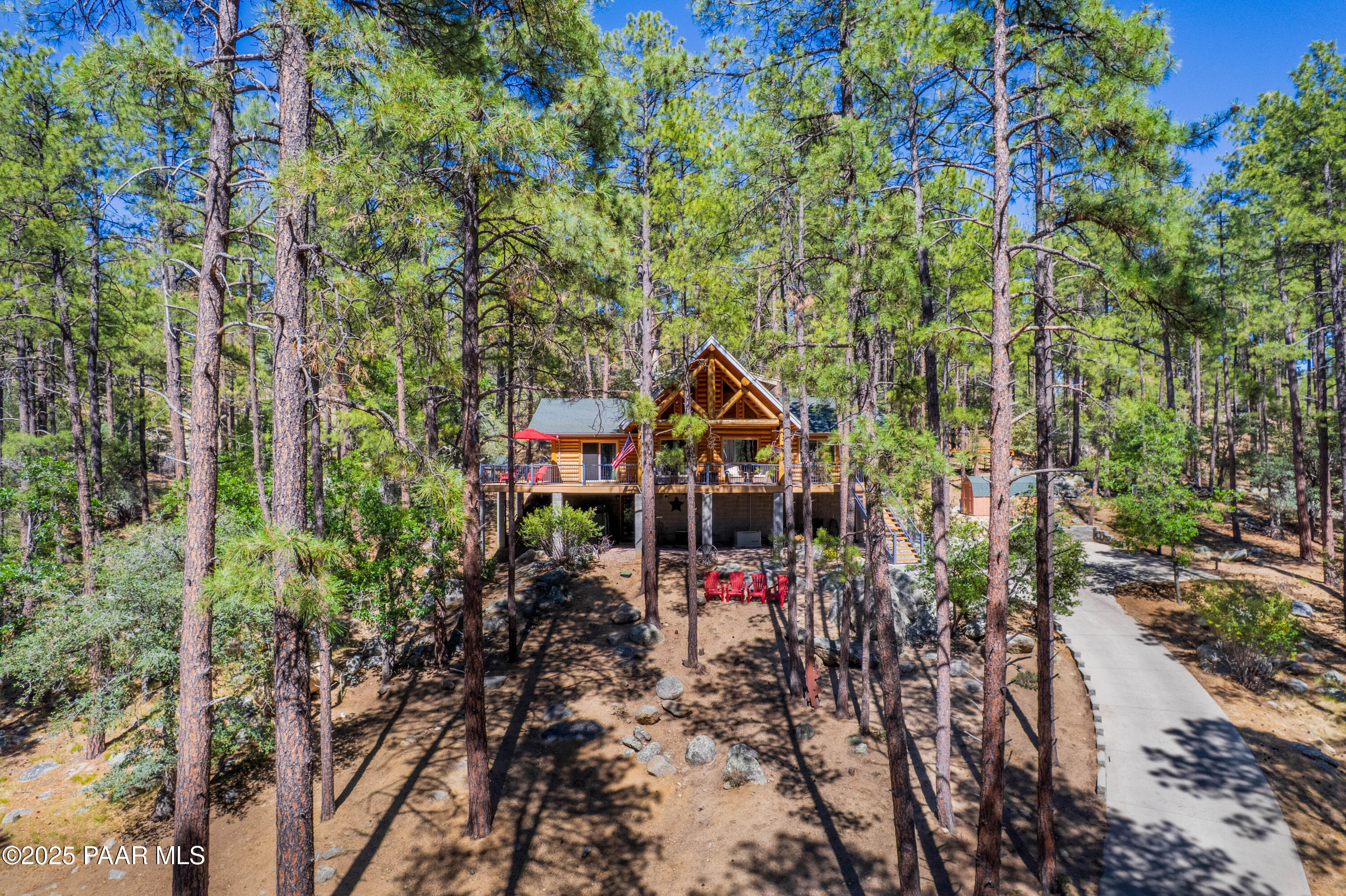 835 Happy Valley Road Prescott, AZ 86305 - Photo 3 of 61 an aerial view of a house with a yard