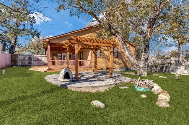 a view of outdoor space and deck