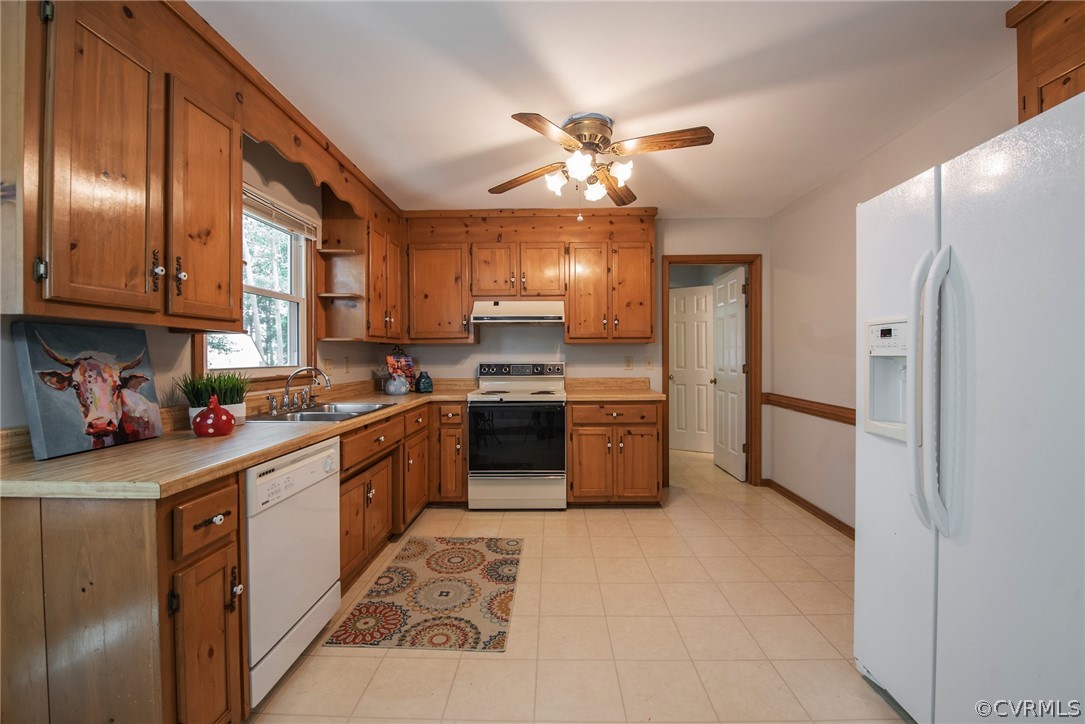10613 Ridgerun Road Chesterfield, VA 23832 - Photo 14 of 46 a kitchen with stainless steel appliances granite countertop a sink a stove cabinets and a refrigerator