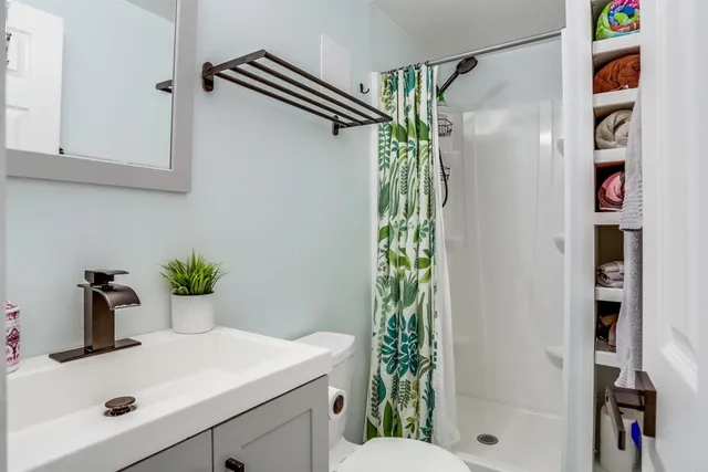 a outdoor space with patio furniture