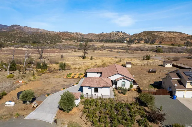 an aerial view of multiple house