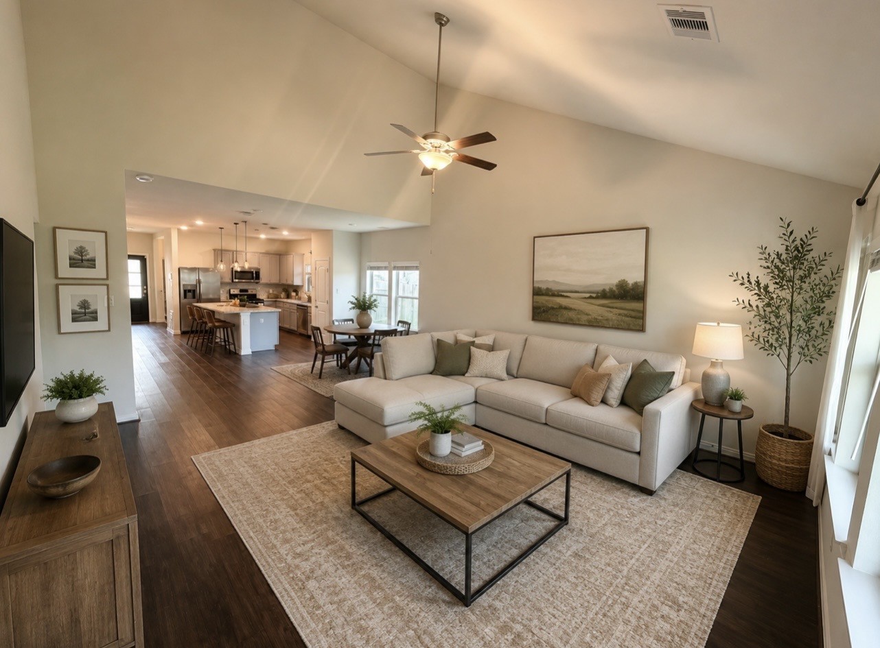 4706 Walnut Willow Ct Spring Spring, TX 77386 - Photo 7 of 17 a living room with furniture or couch and a chandelier