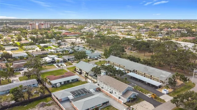 an aerial view of a city