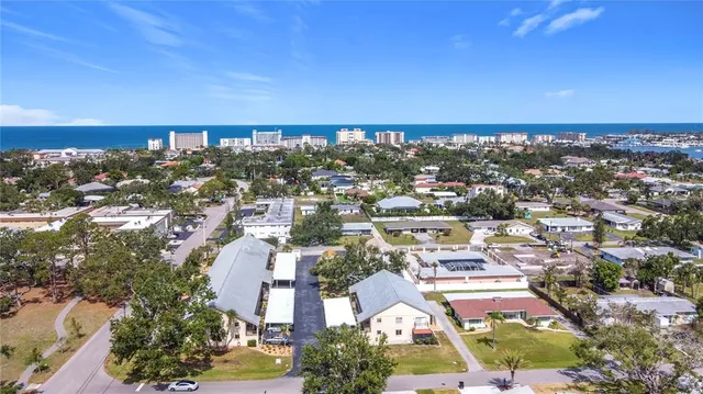 an aerial view of a city
