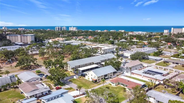 an aerial view of a city