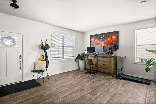 a room with furniture and window