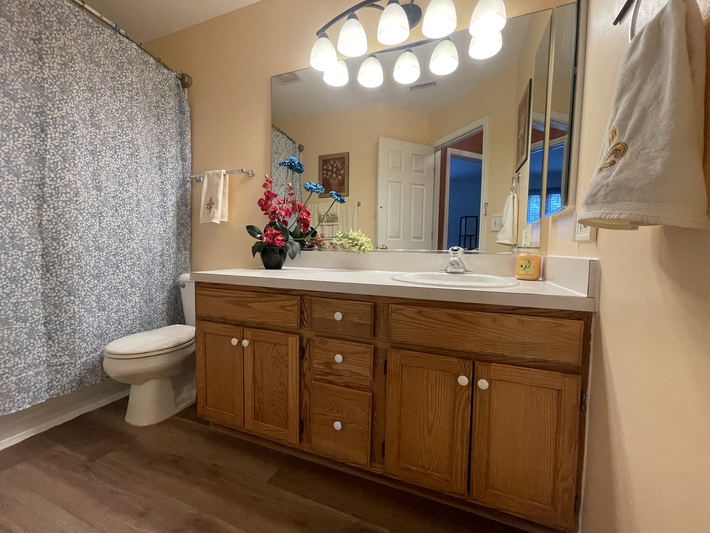 2043 Peach Tree Lane Algonquin, IL 60102 - Photo 17 of 19 a bathroom with a sink and a mirror