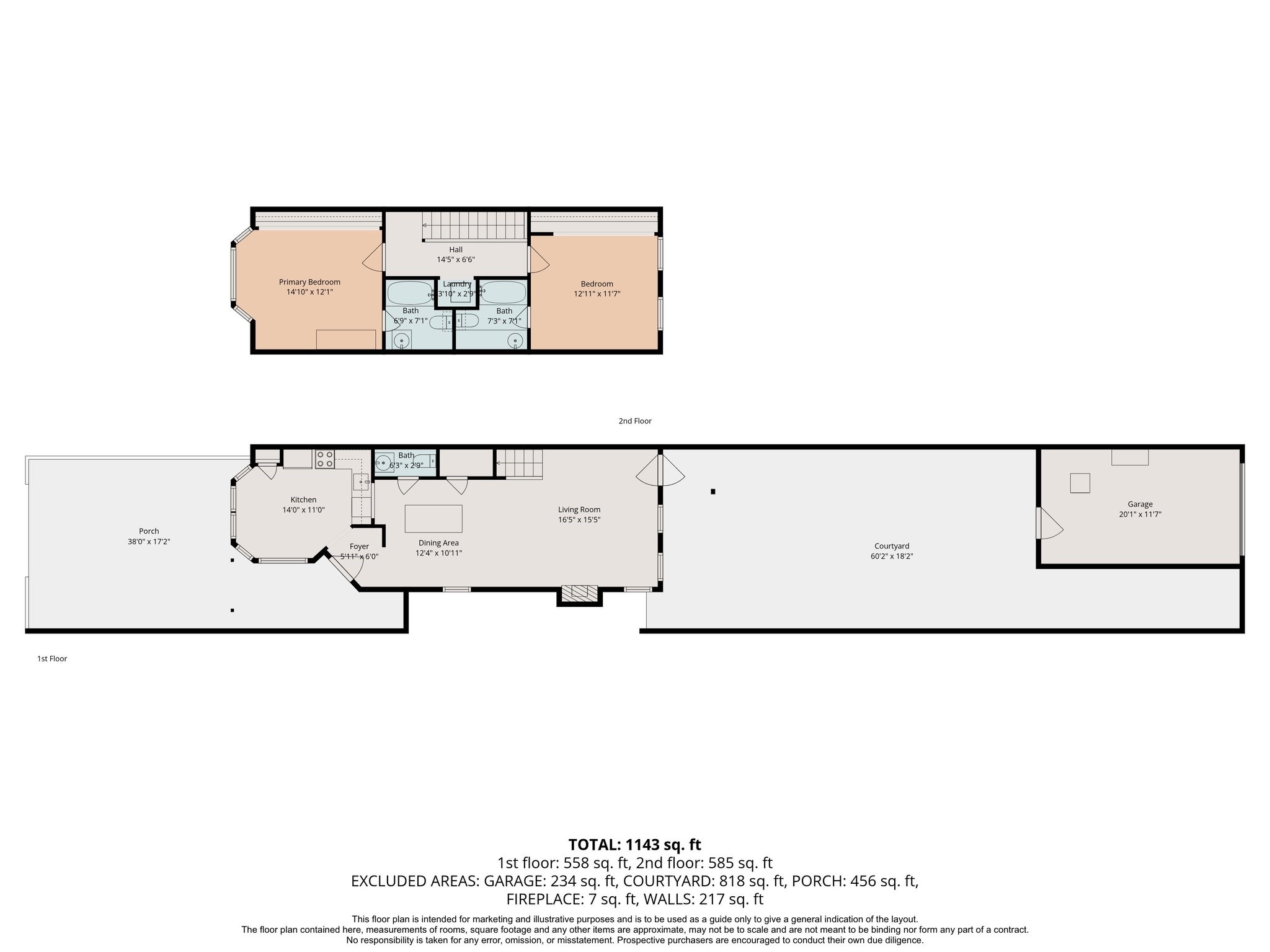 926 Rutland Street Houston, TX 77008 - Photo 28 of 28 Floor Plan.