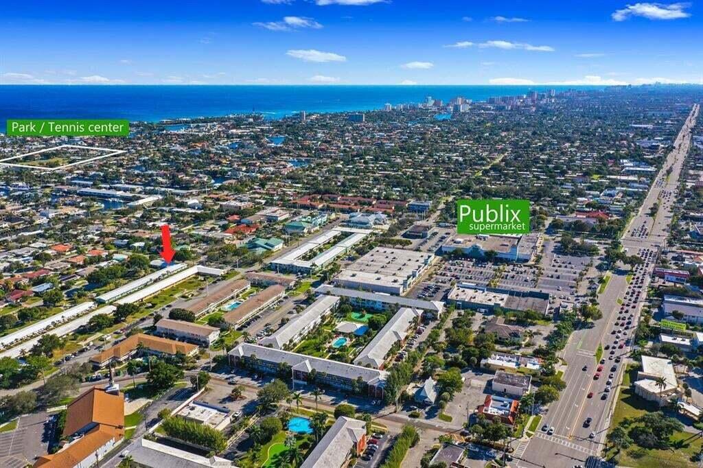 3801 Northeast 22nd Terrace, Unit 2 Lighthouse Point, FL 33064 - Photo 14 of 19 an aerial view of a city