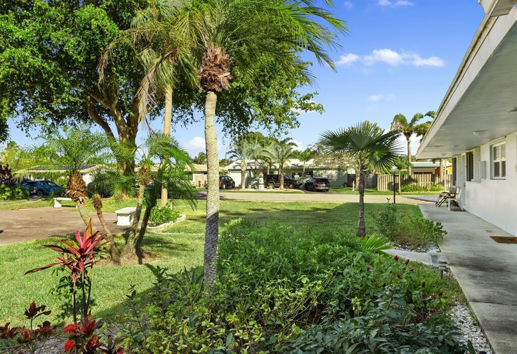 3801 Northeast 22nd Terrace, Unit 2 Lighthouse Point, FL 33064 - Photo 15 of 19 a view of yard with green space