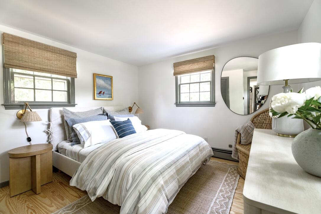 4 Dunaskin Road Centerville, MA 02632 - Photo 20 of 27 a bedroom with a bed mirror and window