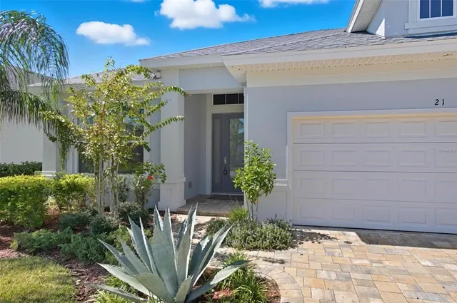 a plant in front of a house