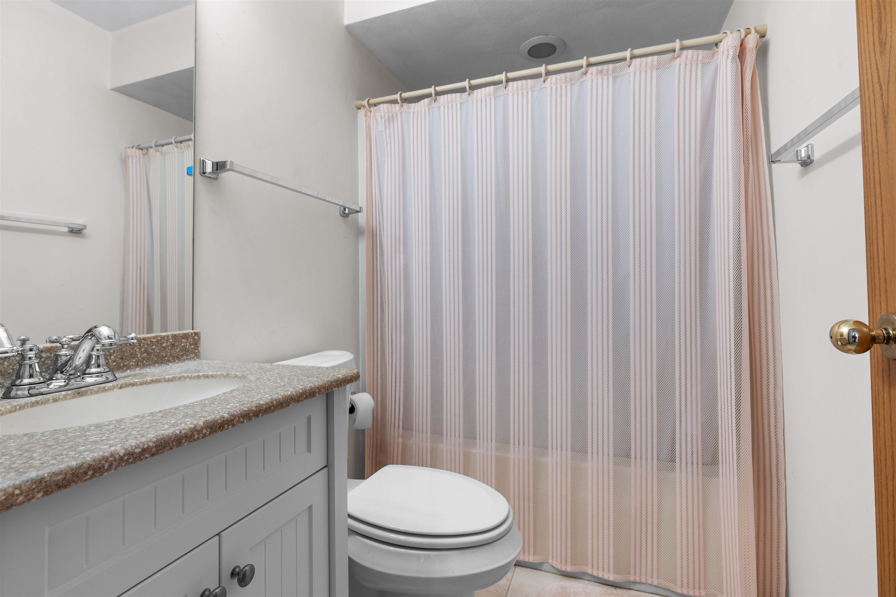 6644 North Point Road Rockford, IL 61108 - Photo 15 of 19 a bathroom with a granite countertop sink and a toilet