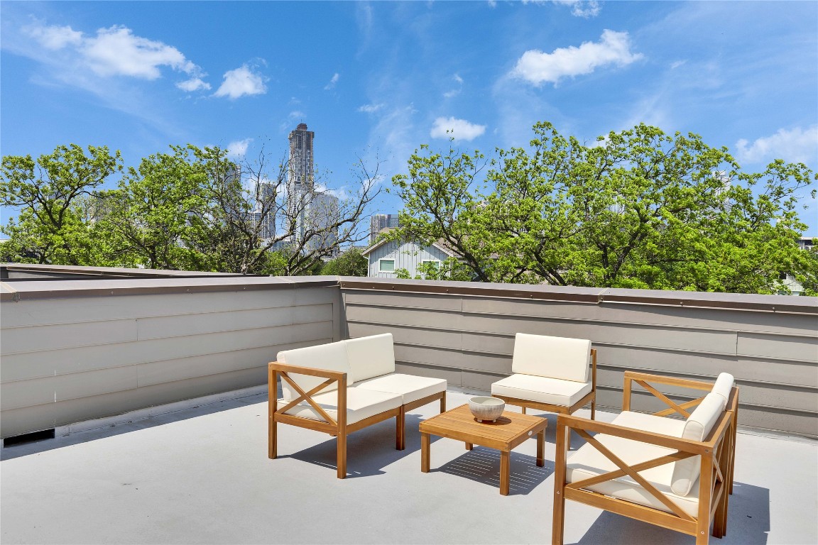 808 Lydia Street Austin, TX 78702 - Photo 23 of 40 a view of a bench in roof deck