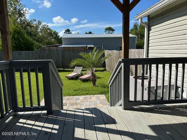 6681 Brown Road St. Augustine, FL 32095 - Photo 32 of 43 Covered deck to fenced yard