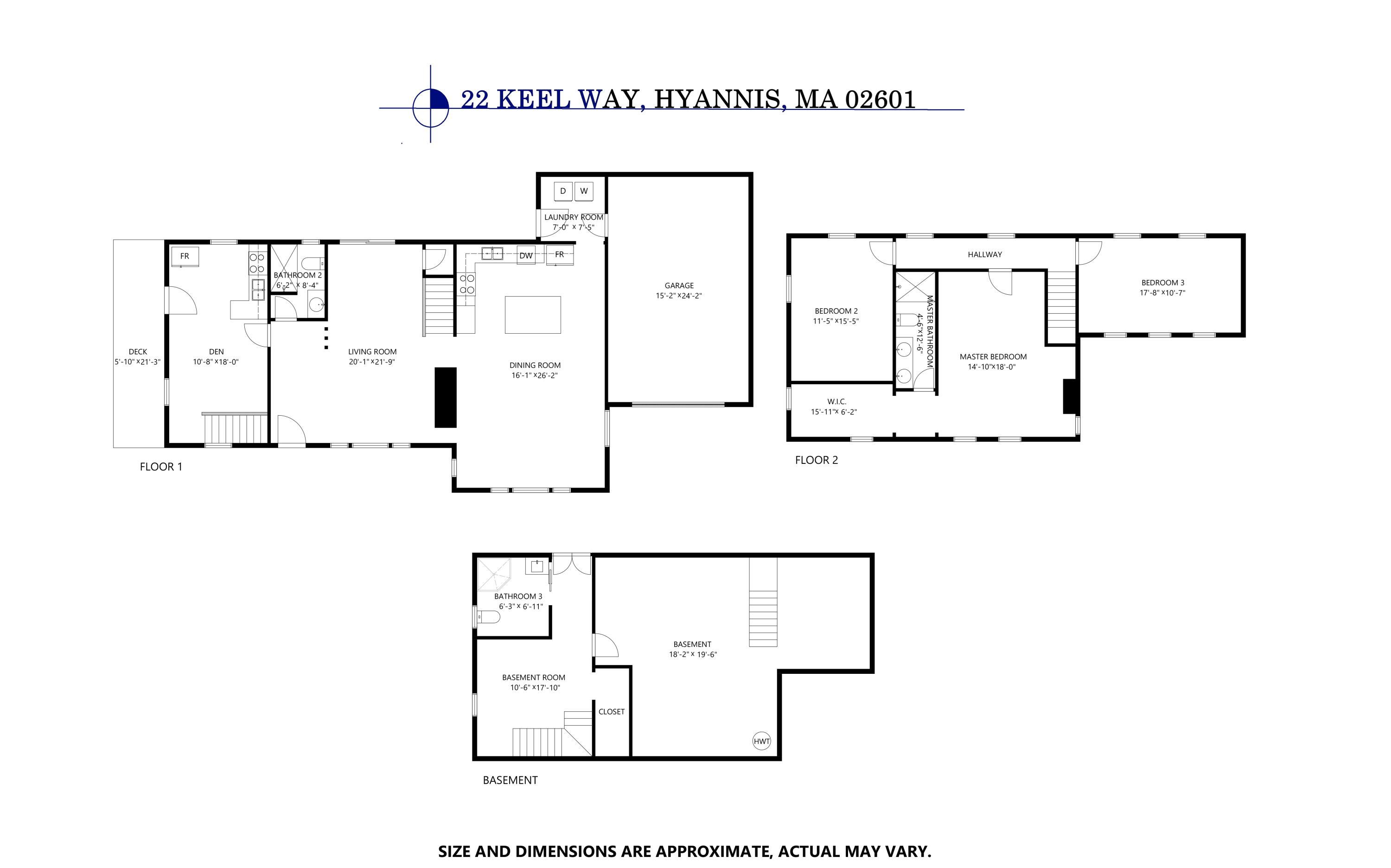 22 Keel Way Hyannis, MA 02601 - Photo 42 of 42 a picture of a floor plan