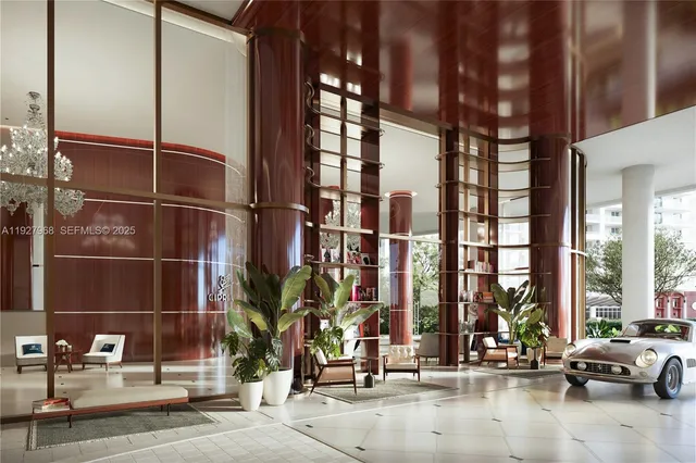 a dining room with lots of potted plants