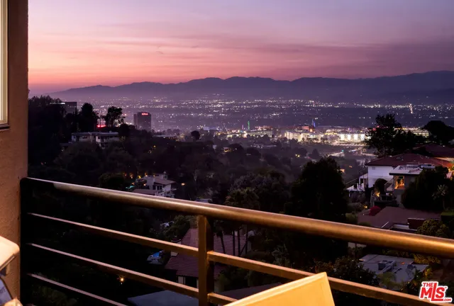 a view of city from balcony