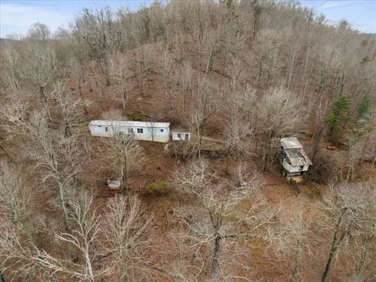 a view of a backyard of a house