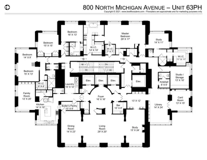 $5,900,000 | 800 North Michigan Avenue, Unit 63PH, Chicago, IL 60611