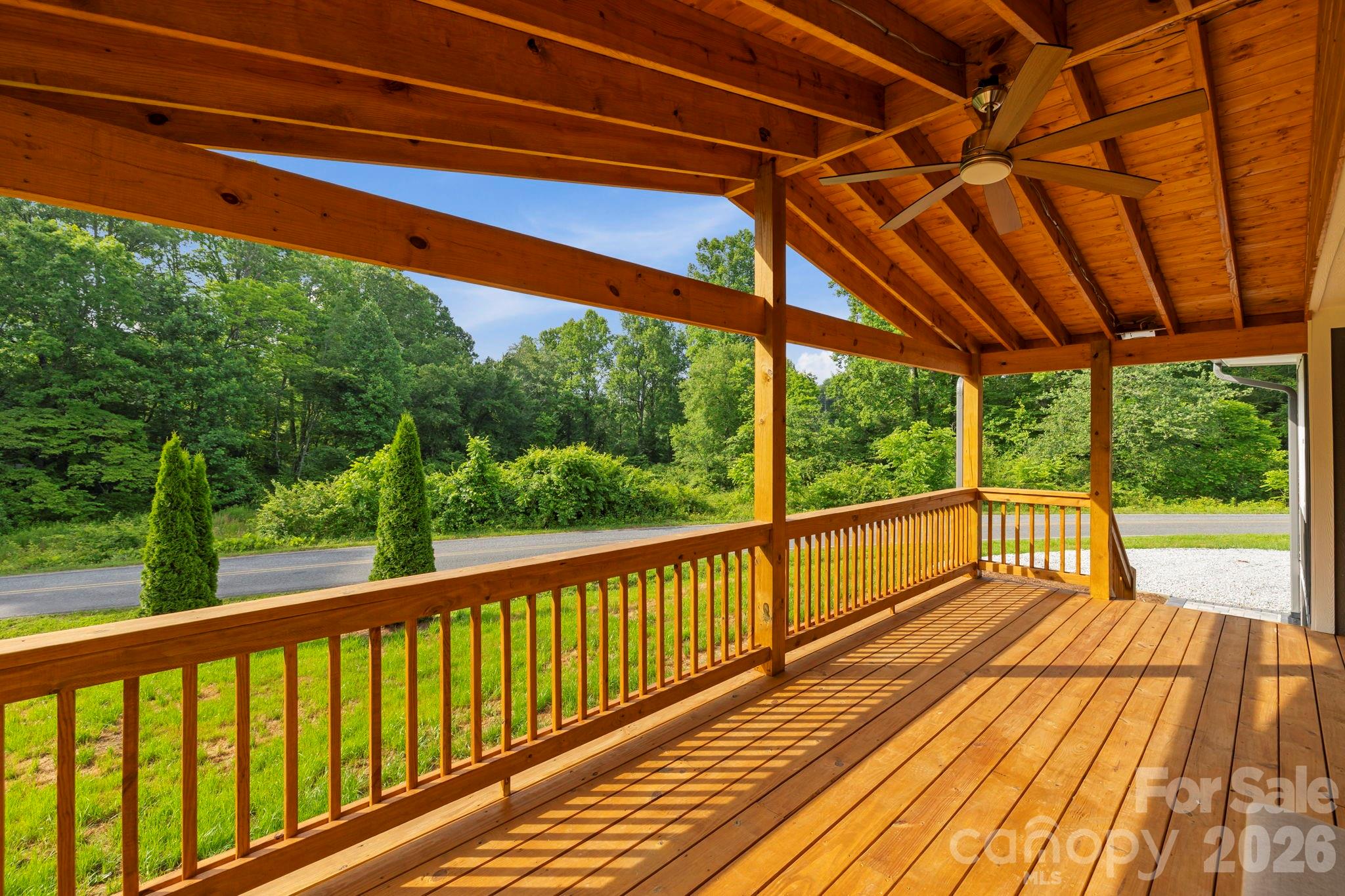 431 Pole Miller Extension Brevard, NC 28712 - Photo 20 of 24 a view of a balcony with wooden floor