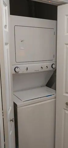 a close view of washer and dryer