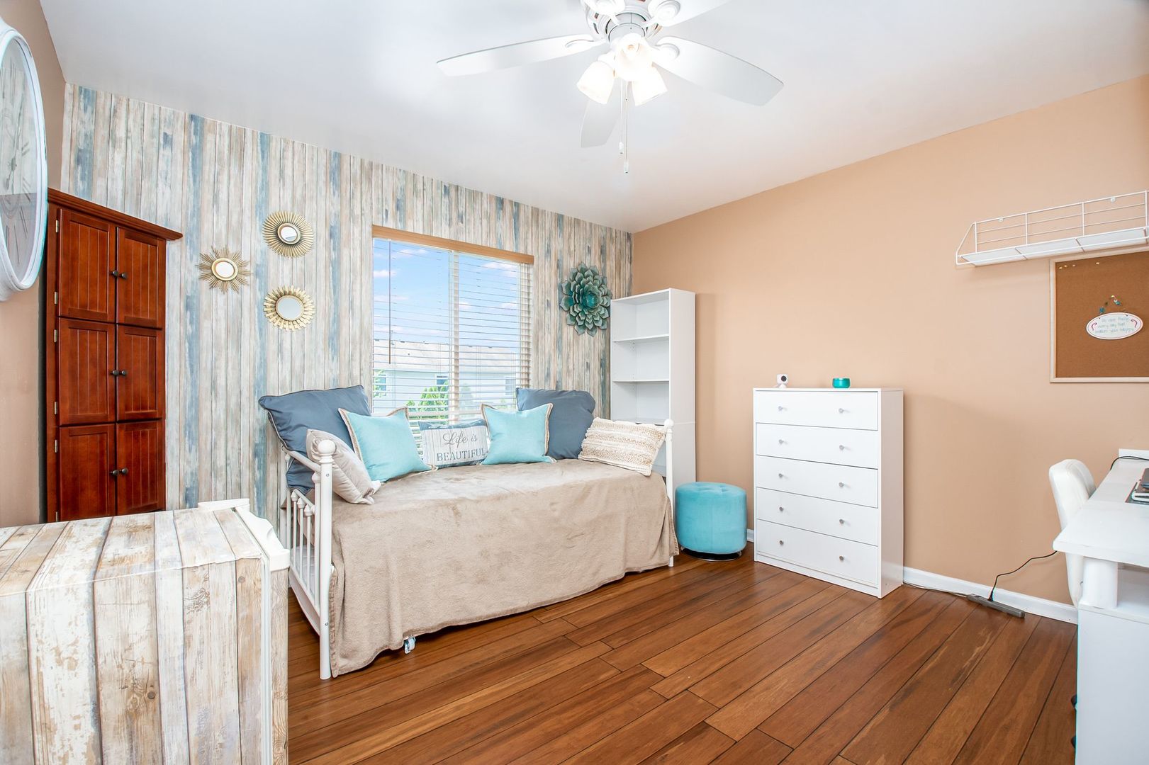 1925 Tilson Lane Romeoville, IL 60446 - Photo 21 of 27 a bedroom with a bed and a chandelier