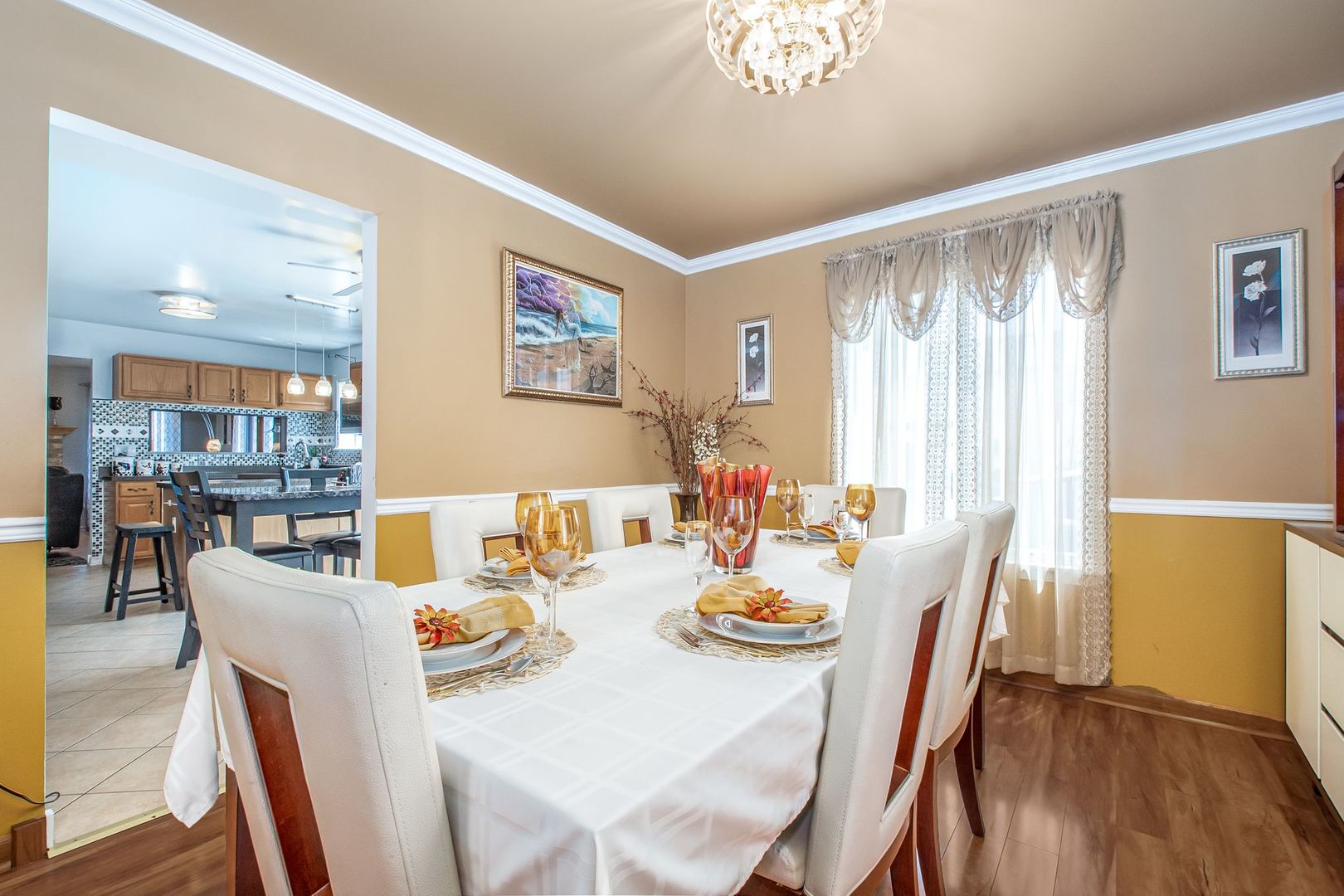 1925 Tilson Lane Romeoville, IL 60446 - Photo 6 of 27 a view of a dining room with furniture window and wooden floor