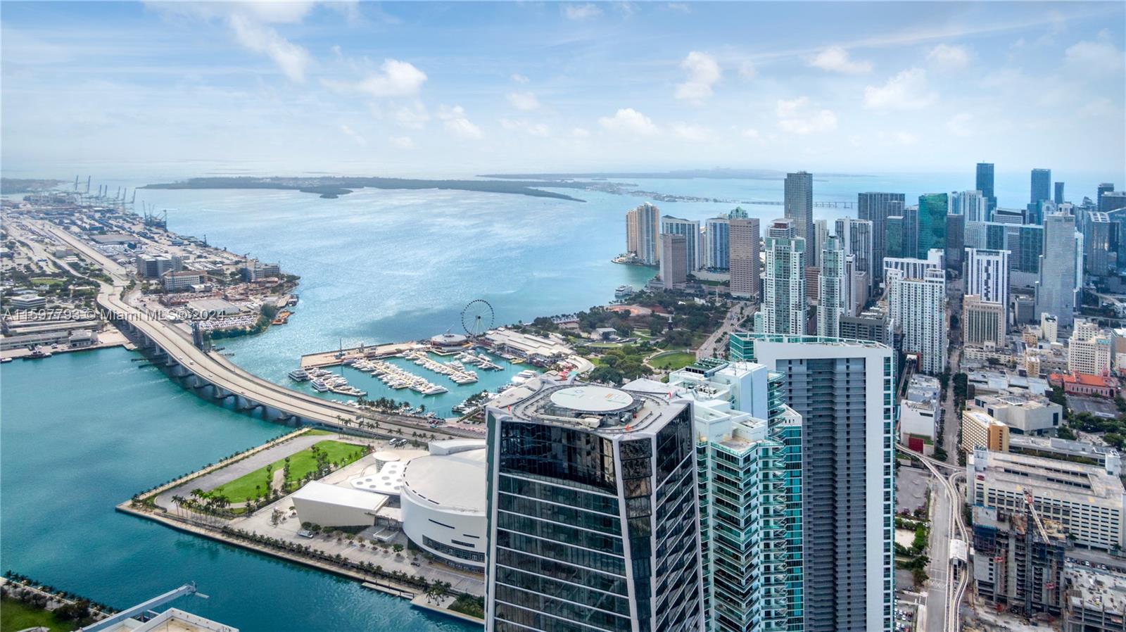 1000 Biscayne Boulevard, Unit 3701 Miami, FL 33132 - Photo 80 of 98 a view of a city with tall buildings