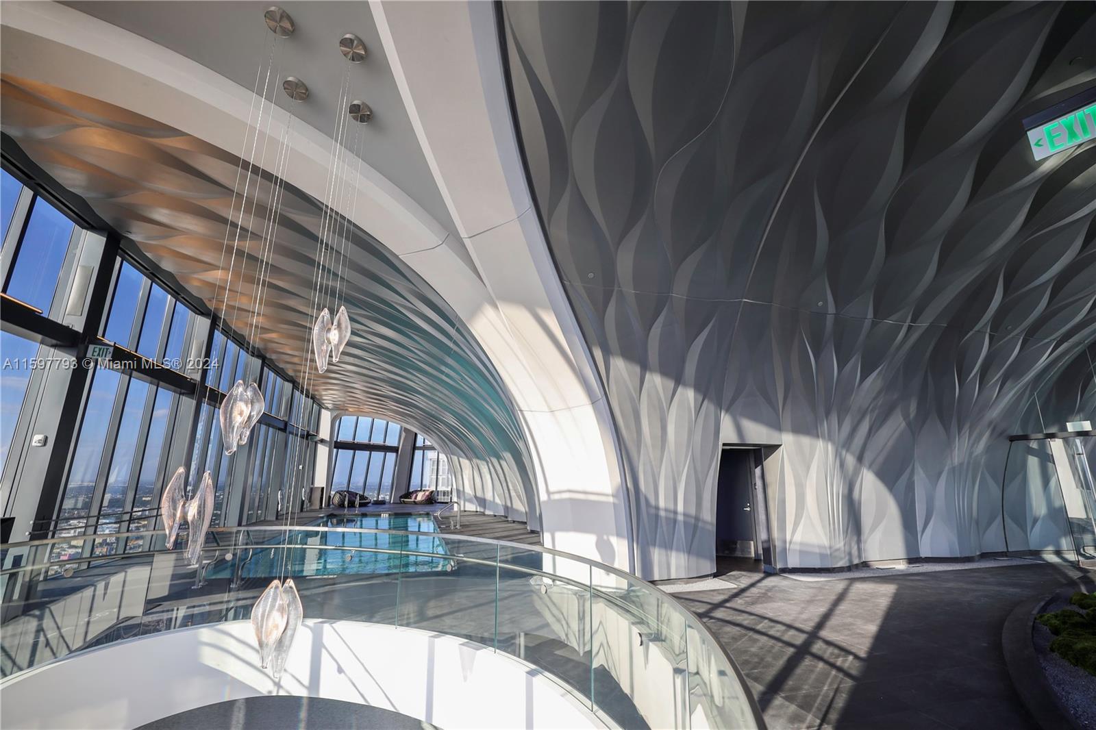 1000 Biscayne Boulevard, Unit 3701 Miami, FL 33132 - Photo 93 of 98 a view of entryway and hall with wooden floor