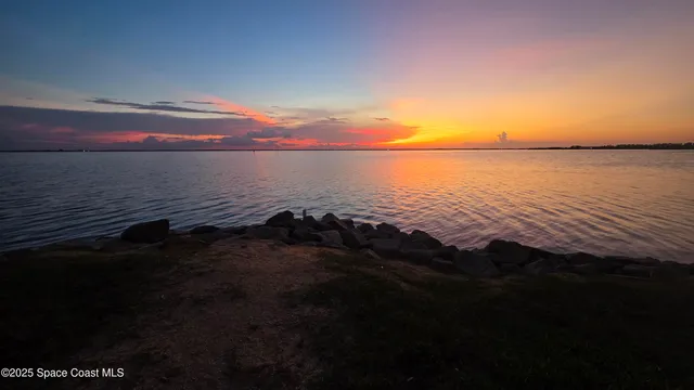 a view of an ocean from a floor