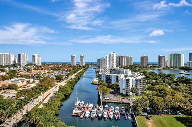 a view of a city with tall buildings