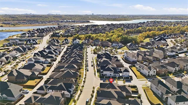 an aerial view of multiple house