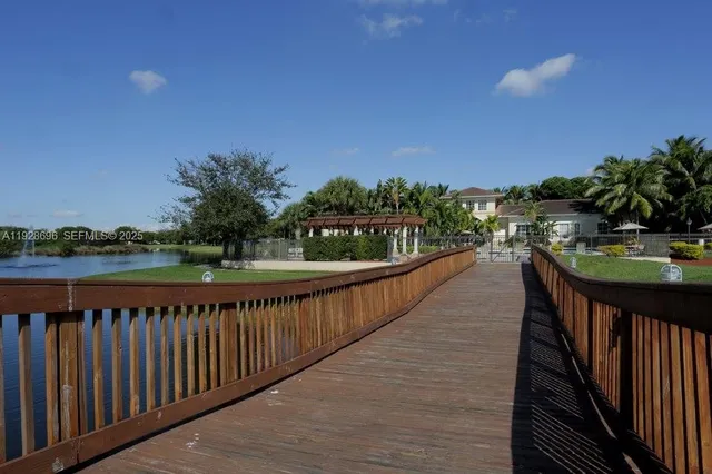 a view of swimming pool and lake view