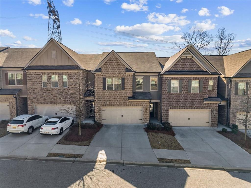 a car parked in front of a house