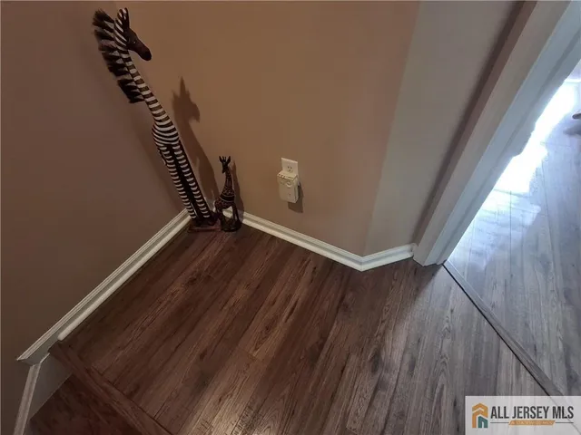 a view of a bench in a yard