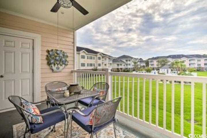 4864 Carnation Circle, Unit 204 Myrtle Beach, SC 29577 - Photo 12 of 13 Balcony with ceiling fan