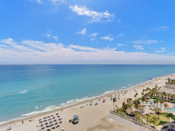 a view of an ocean beach