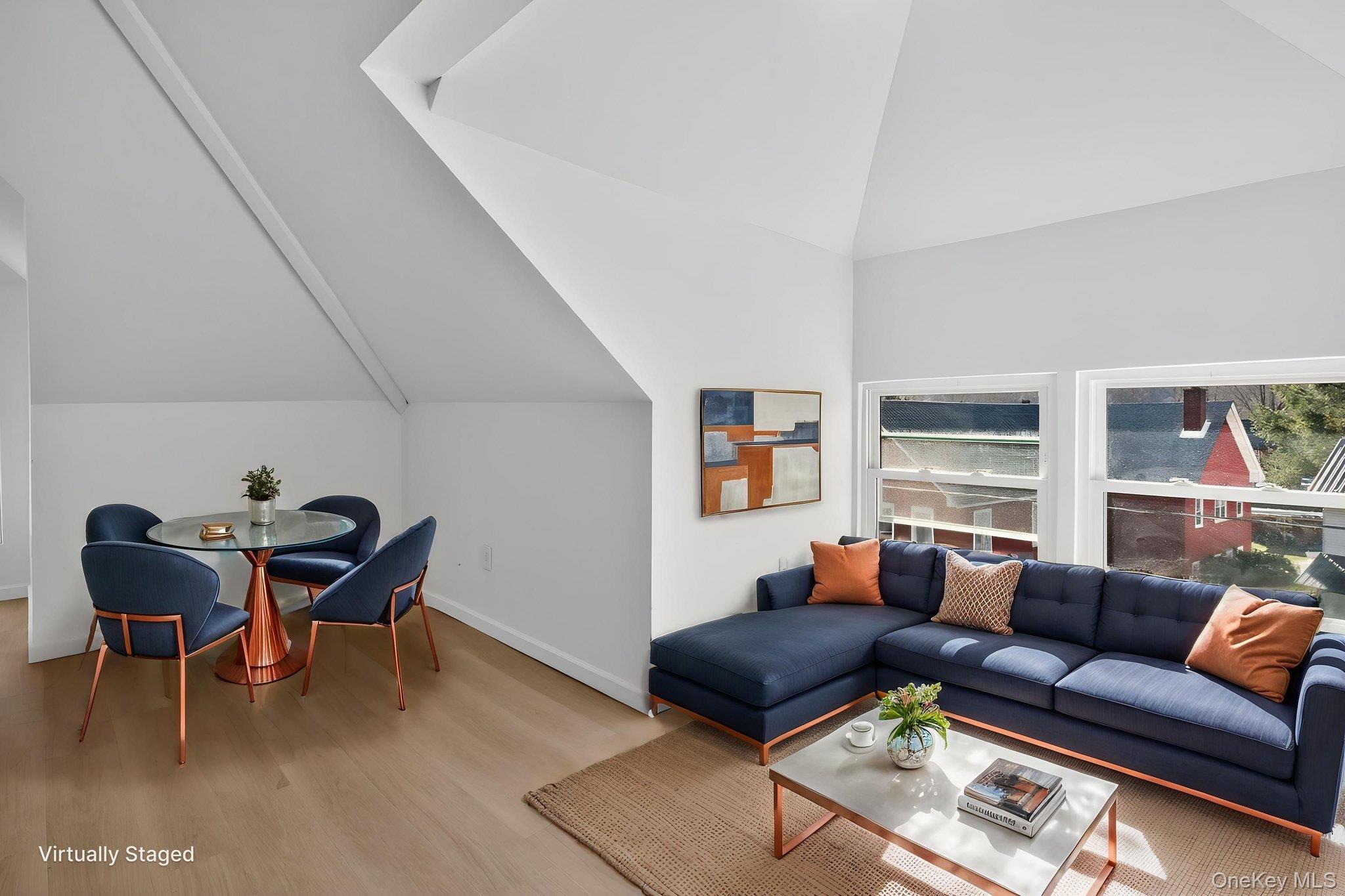 2016 Old Rte 17, Unit 3 Roscoe, NY 12776 - Photo 2 of 13 Virtually Staged Living Room/Dining Area