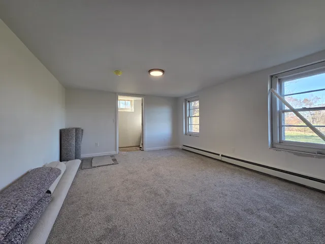 a view of a livingroom with a window