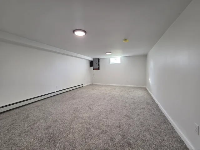 an empty room with an entryway