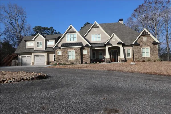 front view of a house with a street