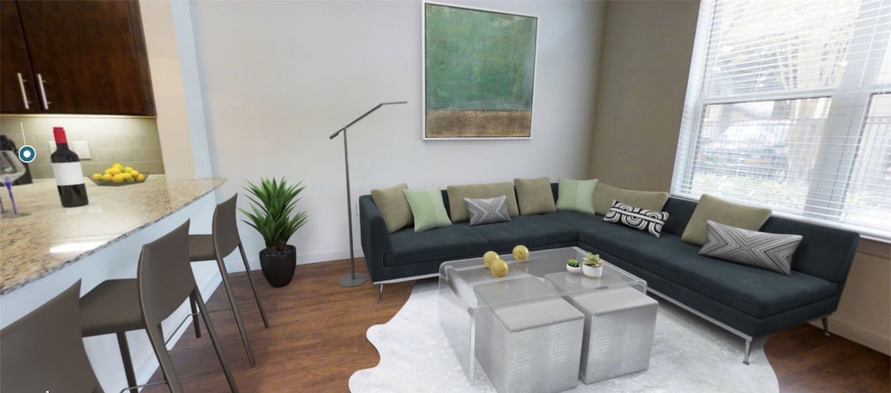 2525 McCue Road, Unit 112 Houston, TX 77056 - Photo 11 of 32 a living room with furniture and a potted plant