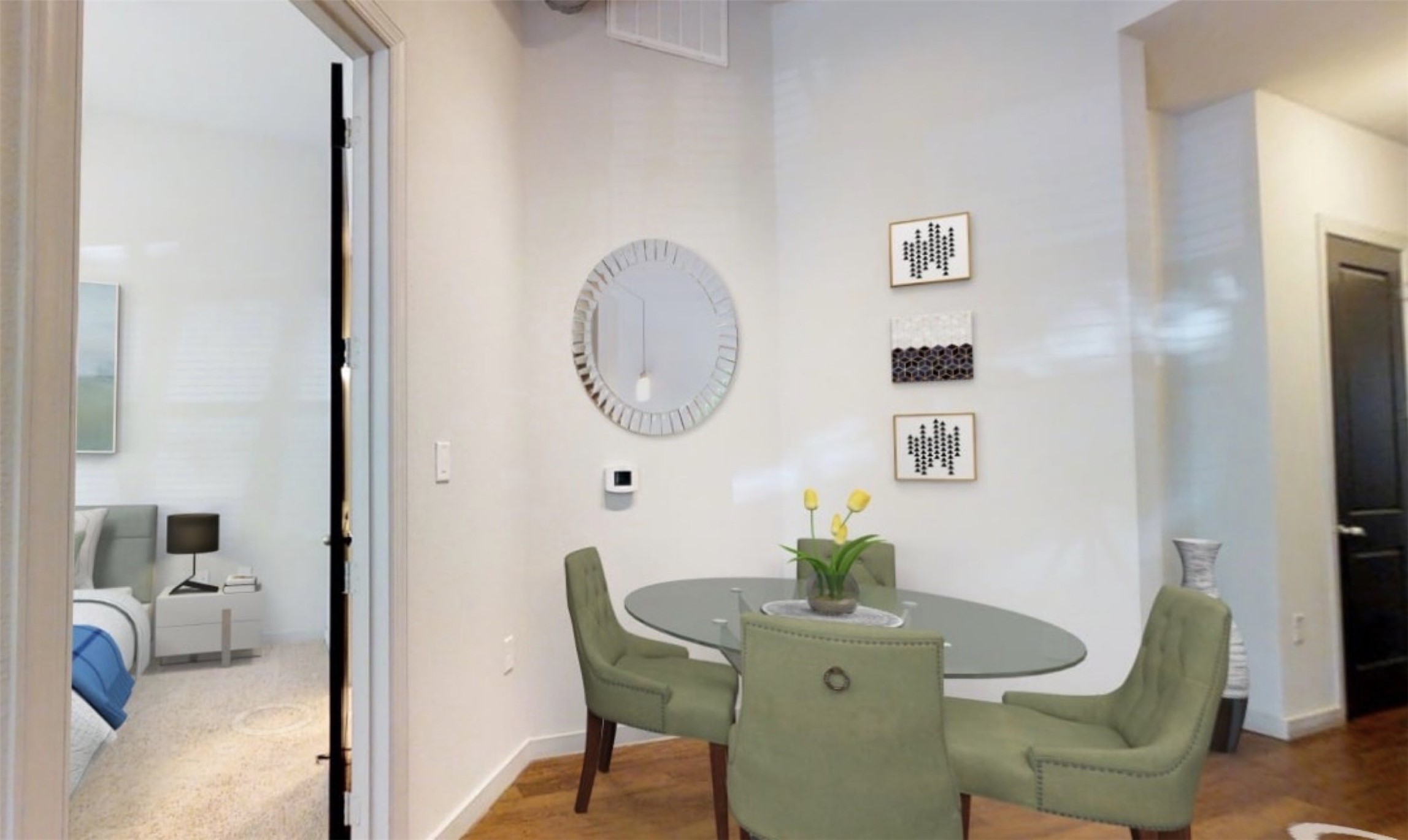 2525 McCue Road, Unit 153 Houston, TX 77056 - Photo 15 of 32 a living room with furniture and a mirror