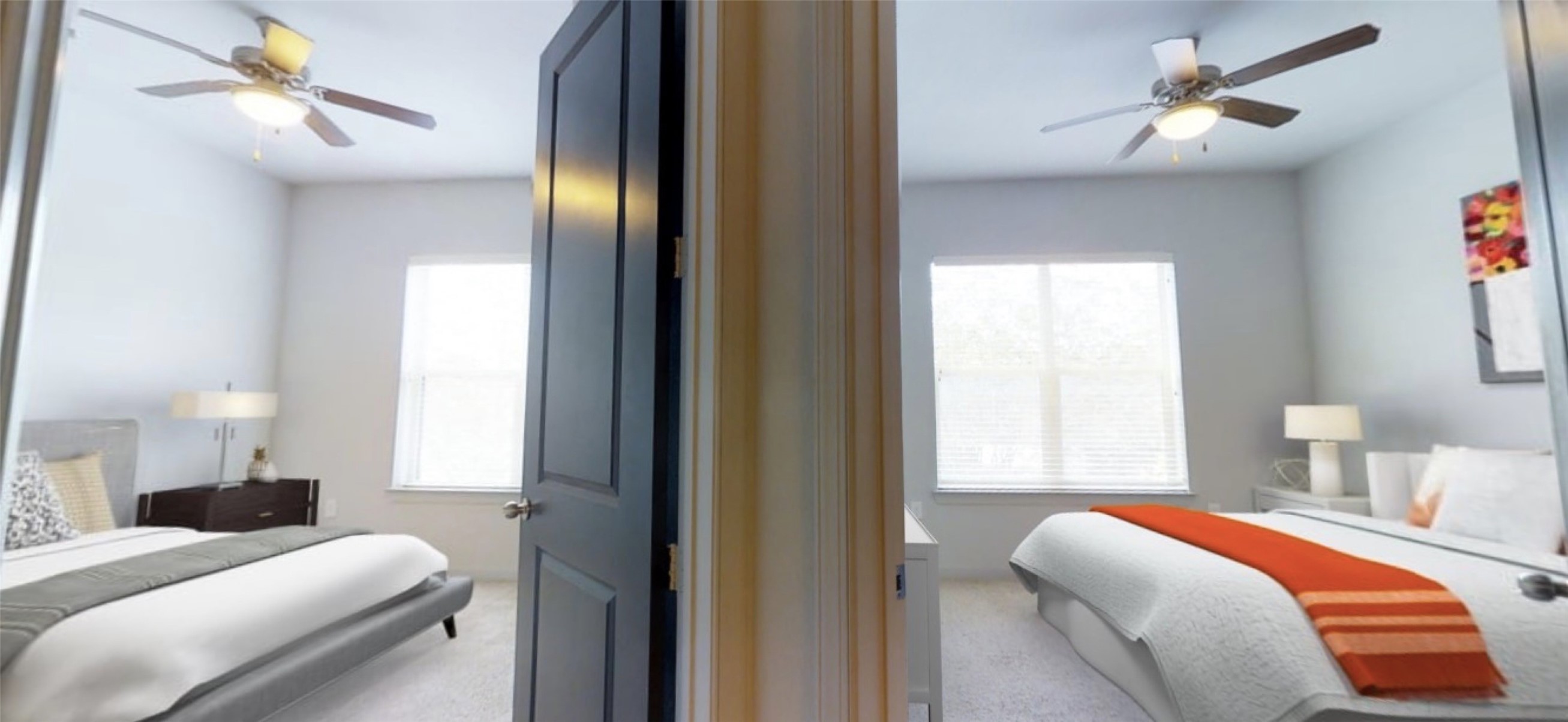 2525 McCue Road, Unit 153 Houston, TX 77056 - Photo 24 of 32 a bedroom with a bed and a chandelier